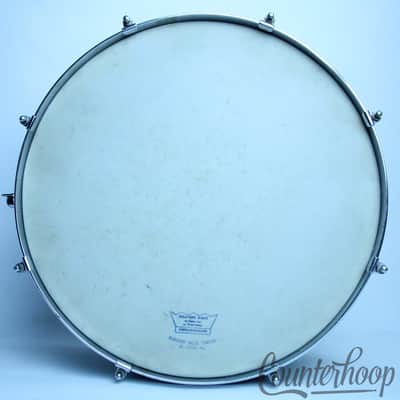 Slingerland 14x5.5"Snare Drum Black/Gold Duco Student Model Chicago60s COB Brass image 7