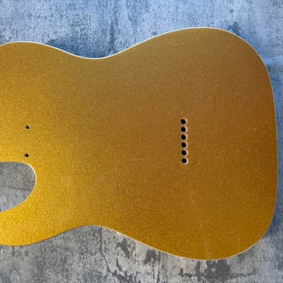 BMC Guitar Body Thinline Style F Hole Semi Hollow Tele® Telecaster® Standard Route Double Bound Gold Sparkle image 3