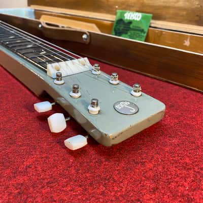 Vintage Teisco model 7 lap steel guitar set with homemade case image 10