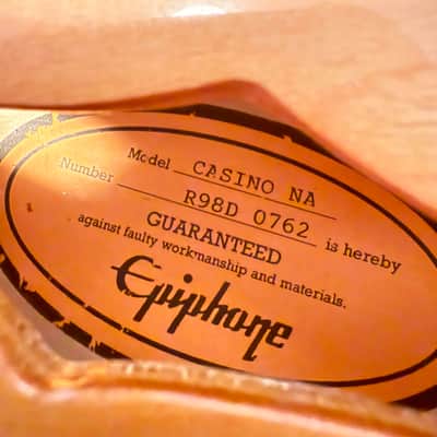 Peerless 1998 Epiphone Casino w/Mods - OHSC image 5