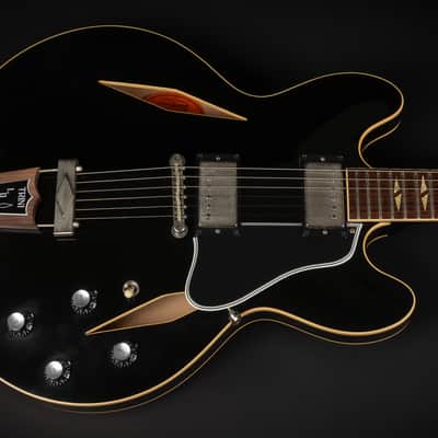 2021 Gibson Custom Shop '64 Trini Lopez Standard Reissue ES-335 - Ebony VOS | USA Semi-Hollow Vintage Diamond F Holes Firebird Headstock | CoA OHSC image 4