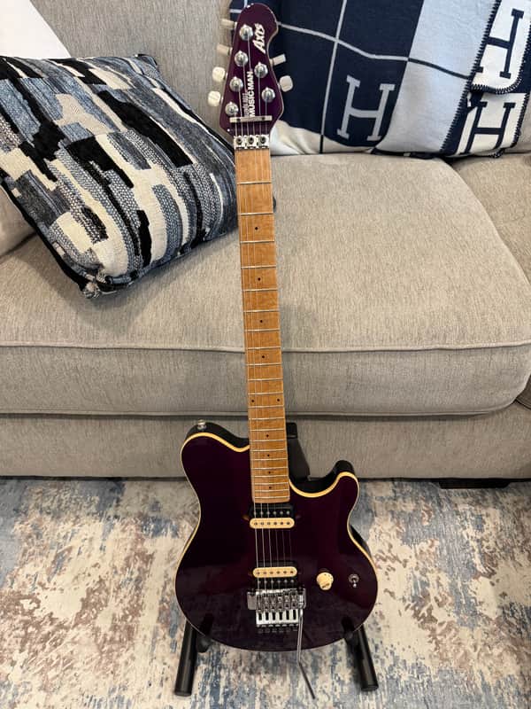 Ernie Ball Music Man Axis HH Floyd 1999 in translucent purple image 1