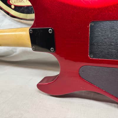 Hamer USA Centaura HSS Guitar with Reverse Headstock + Case - Metallic Candy Apple Red image 13