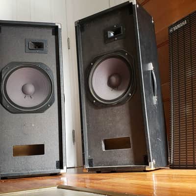 Pair Of Vintage Yamaha S0110T 1977 Black PA Speakers image 5
