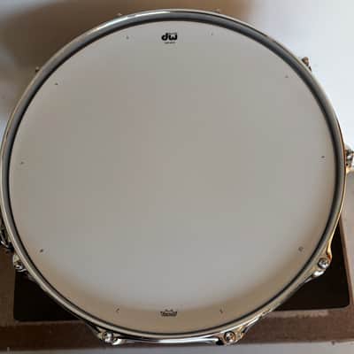 DW Collector’s Series 333 Maple 6.5x14” Snare Drum 2024 - Black Cherry Stain Lacquer over vertical Makore Exotic w/ Chrome Hardware image 8