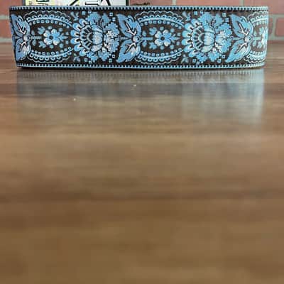 Tetherax RTF Fancy Rag Top Series - Classic Jacque Vintage Weave Leather End Strap - Baby Blue/Brown image 3