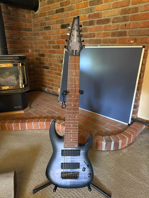 Ibanez RGIR9FME-FDF Iron Label 2019 - Faded Denim Flat image 1