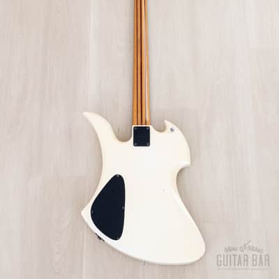 1989 BC Rich Mockingbird Bass MB-857 Vintage PJ Bass Snow White, Japan image 3
