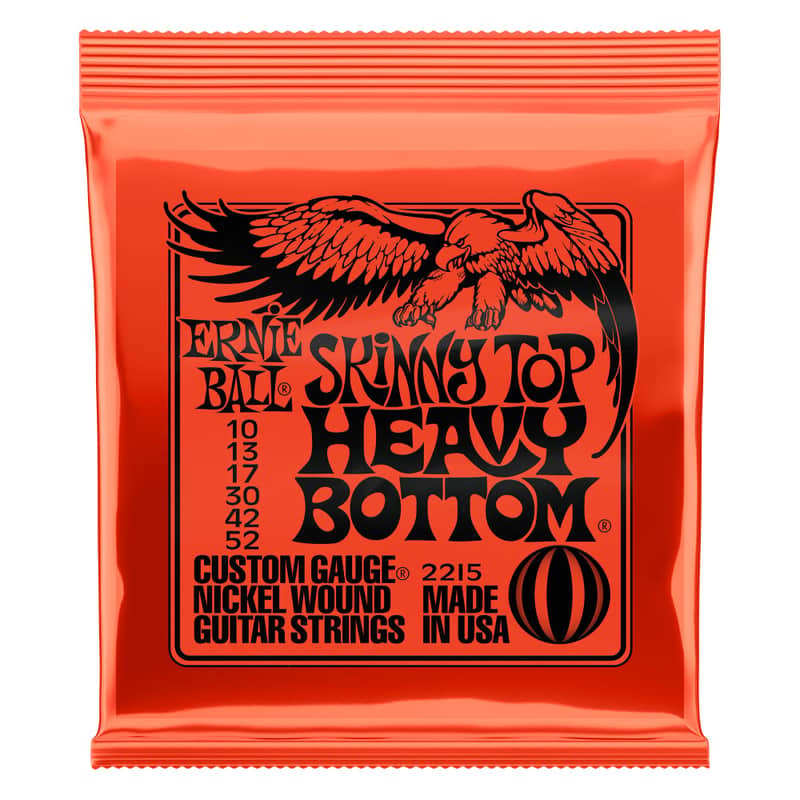 Ernie Ball P02215 Skinny Top Heavy Bottom Slinky Nickel Wound Electric Guitar Strings 10-52 Gauge image 1