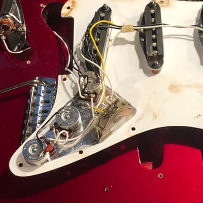 LEFTY! Vintage 1987 Fender ST72 Candy Apple Red Hendrix Voodoo Strat Custom Solid Body Guitar MIJ 7.6 Lb HSC image 17