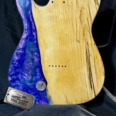 MH Customs Tidal Series "MIDNIGHT CURRENT" T-Style Guitar Body 2026 - Nitrocellulose Gloss image 2