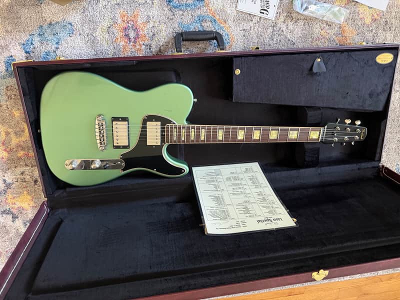 Shabat Lion Special Mahogany 24.75" Scale Humbucker Guitar – Inverness Green image 1