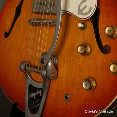Epiphone  Casino E230TD w/BIGSBY + NICKEL hardware 1965 Sunburst image 6