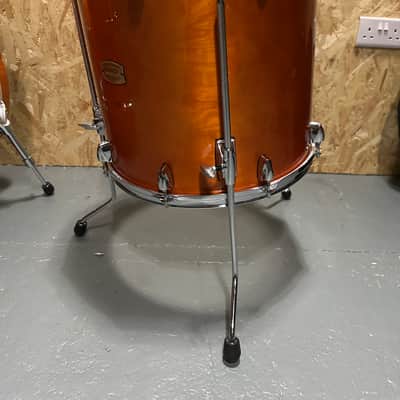 Stage Custom Birch (Honey Amber) 22” kick, 16” floor tom, 14” snare, 10” and 12” rack toms, 5pc Shell Pack image 9