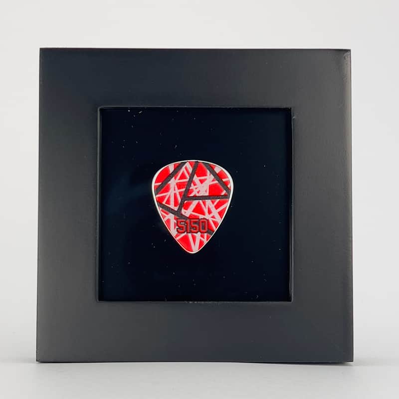 3" x 3" Double Sided Guitar Pick Display, BLACK #351 Shape Bild 1