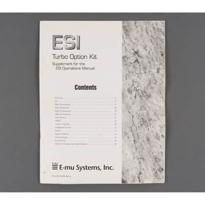 E-mu Turbo Option Kit Supplement for the ESI Operations Manual image 1