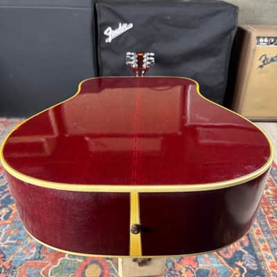*Video* 1976 Gibson Hummingbird Jumbo Acoustic Wine Red Norlin Era w/OHSC & Hang Tags image 10