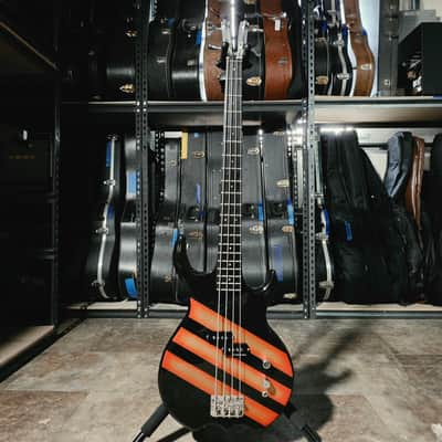 1983 Kramer Stagemaster Bass - Aluminum Neck - Black with Graphics - w/OHSC image 1