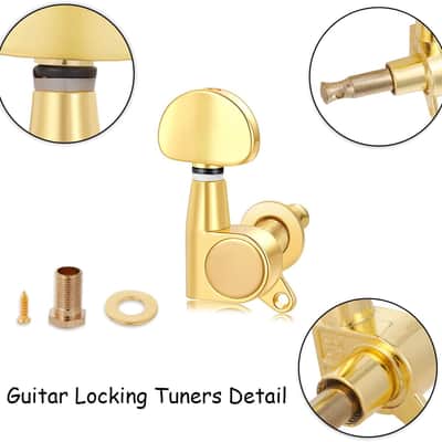 Guitar Tuning Pegs 6 Pcs 3l3r Acoustic Guitar Tuner Guitar Pegs Guitar Parts Guitar Machine Heads Knobs Guitar Replacement Buttons Knobs image 3