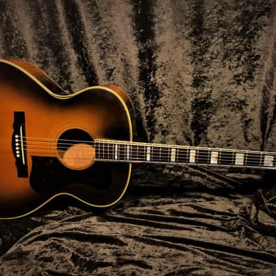 Guild F50 1959 Hoboken Jumbo Acoustic Ghost Label "Rare Bird Alert" Flame Maple Archback Buddy Holly image 1