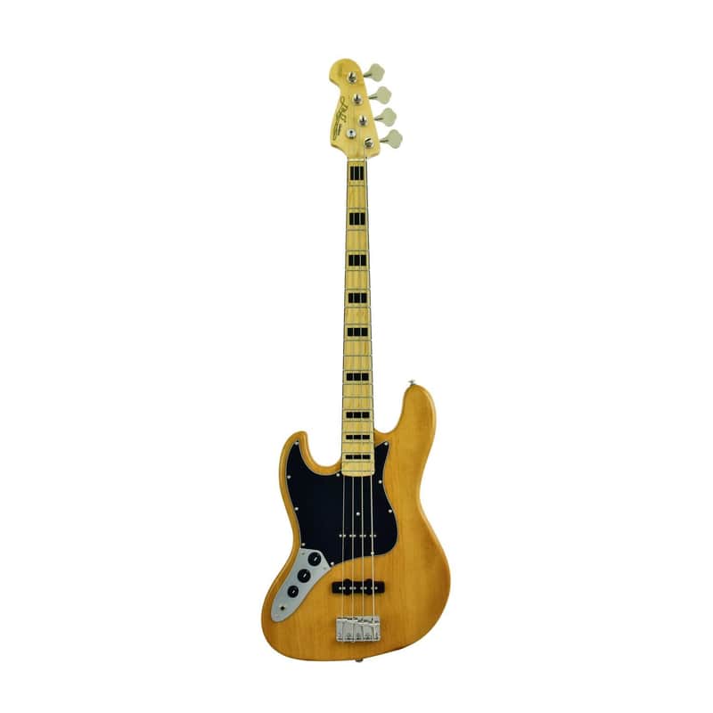 CNZ Audio JB Left Handed Electric Bass Guitar - Vintage Natural Finish, Solid Alder Body image 1