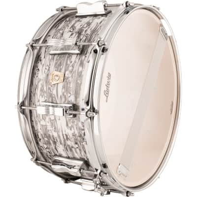 Ludwig Classic Maple 6.5x14 Limited Edition Snare Drum - White Abalone image 2