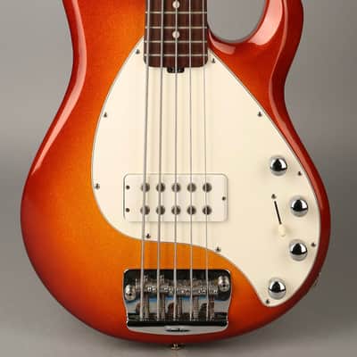 Ernie Ball Music Man USA StingRay 5 H - 2002 - Autumn Red Burst Sparkle image 2