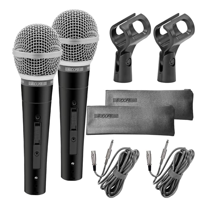 5Core XLR Microphone Dynamic Mic Karaoke Singing Studio Microfono Handheld Mics-ND 58 2PCS image 1