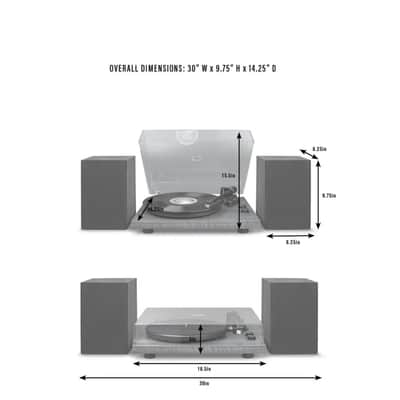 Crosley C62C-BK Belt-Drive 2-Speed Vinyl Bluetooth Turntable Record Player Black -NEW image 11