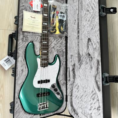 Fender Adam Clayton Jazz Bass Rosewood Fingerboard, Sherwood Green Metallic image 14