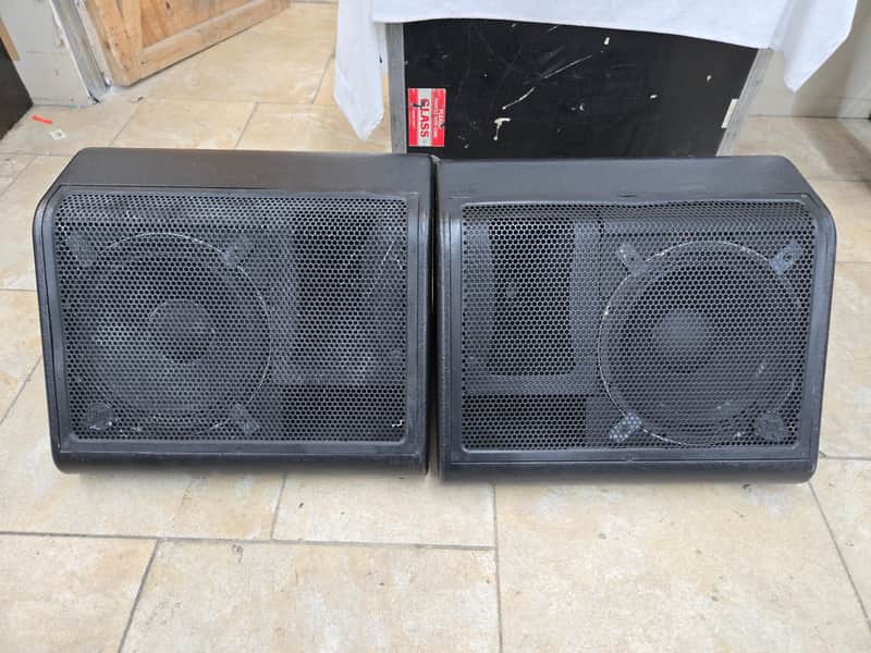 CLAIR 12AM Bi-Amp Monitor Wedge Speakers 1 PAIR Speakon NL4 In Road Case 13/14 image 1