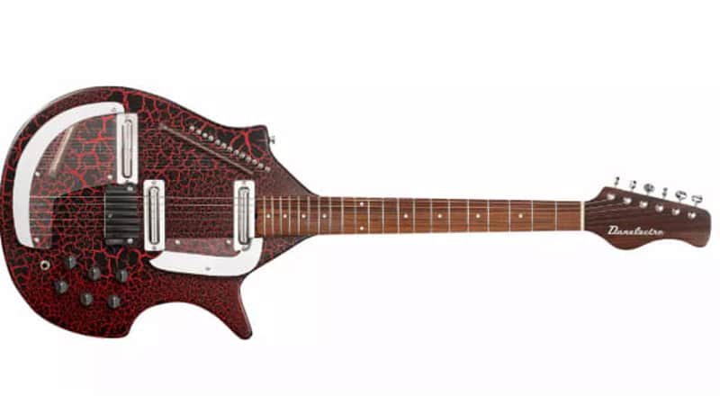Danelectro Sitar Reissue Crackle Red image 1