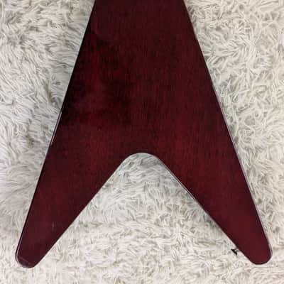 2001 Gibson Flying V Electric Guitar in Gloss Cherry Red with Hardshell Case image 3