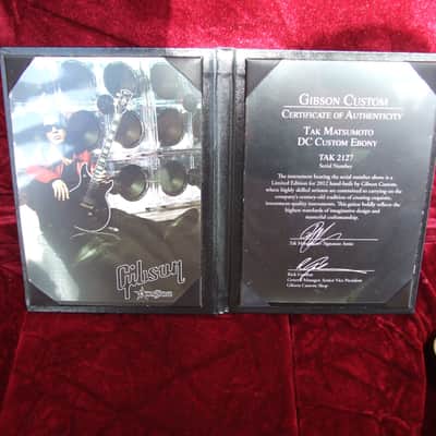 Gibson TAK MATSUMOTO DC EBONY CUSTOM ORIGINAL + Hard Case + Certificate of Authenticity 2012 Black image 8
