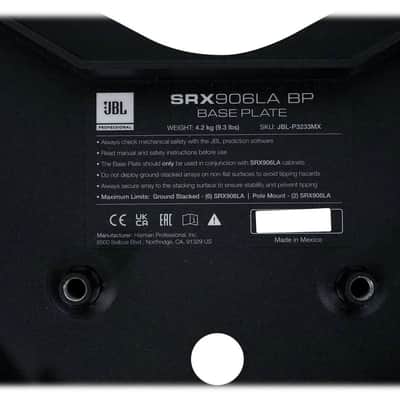 JBL SRX906LA BP Base Plate for SRX906LA - Mint, Open Box image 4