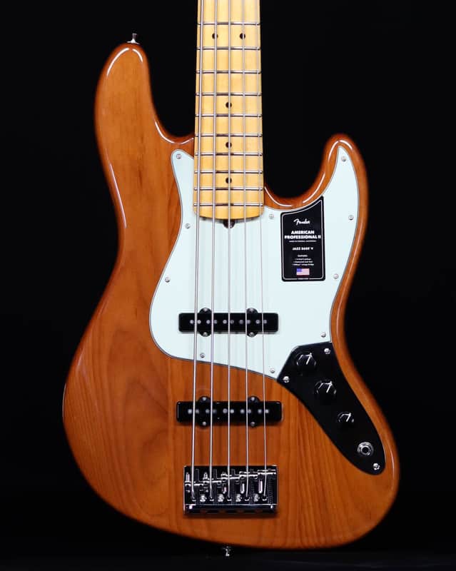 Fender American Professional II Jazz Bass V, Maple FB, Roasted Pine image 1