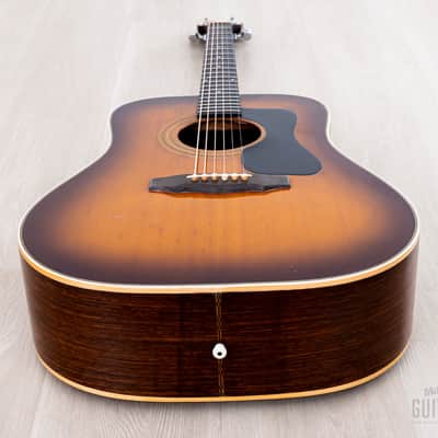 1977 Guild D-50 Bluegrass Special Vintage Dreadnought Acoustic Guitar Sunburst w/ Case, USA Westerly image 12