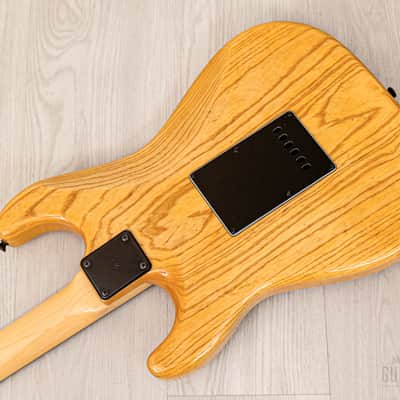 1992 PGM Moon ST-225B S-Style Superstrat Ash & Ebony w/ Lacquer Finish, Bartolini, Case & Tags image 12