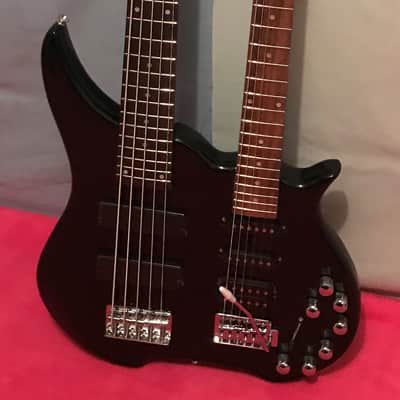NEW DOUBLE NECK GUITAR BASS COMBO SIX STRING GUITAR FIVE BASS HARDE CASE INCLUDED TWO INPUT JACKS image 2