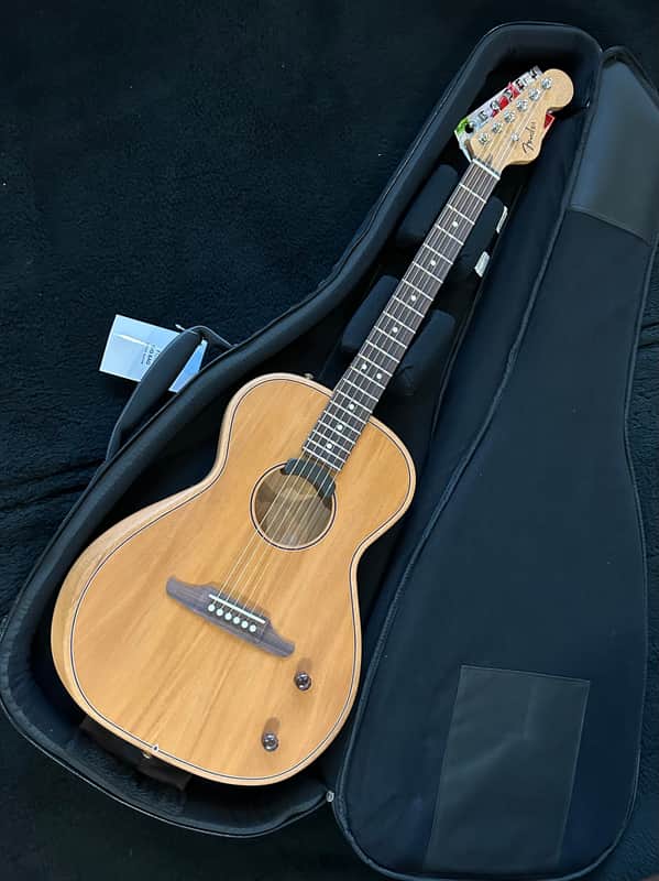 Fender Highway Parlor Acoustic-Electric Guitar, Satin Mahogany, 5lbs. 10.2oz #MXA2402512 image 1