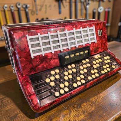 Orpheus 5 Row Chromatic Button Bayan Accordion B-System Kiev Ukraine 1990s 87 Buttons 120 Bass image 6