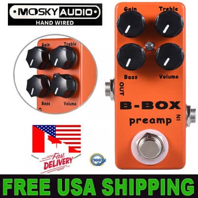 Mosky Audio B-Box Preamp Overdrive + PDC 3 Cable Guitar Effect Pedal True Bypass image 7
