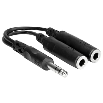 New - Hosa YPP-118 1/4" TRS Stereo Male Plug to Dual 1/4" TRS Female Y Cable Splitter image 4
