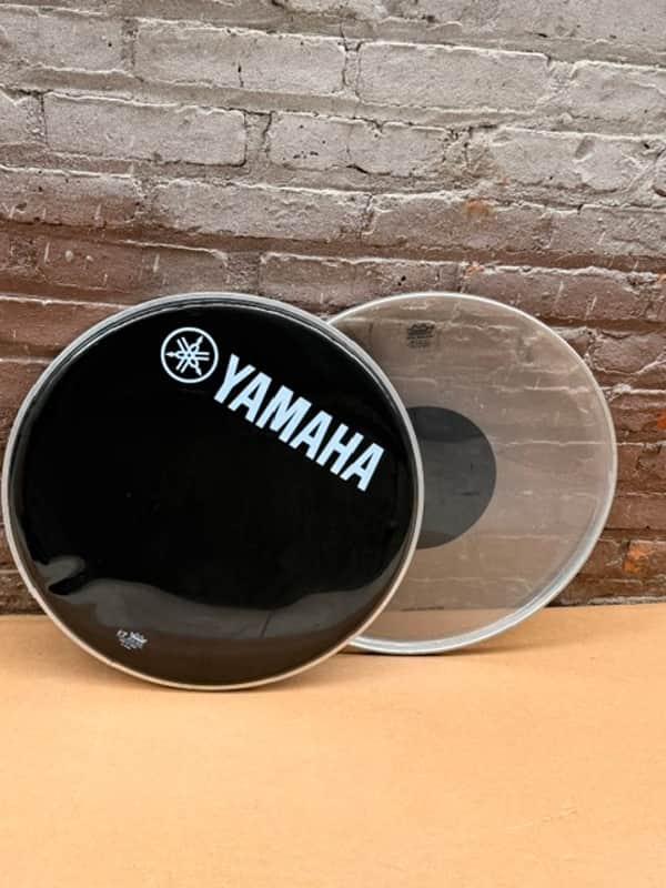Remo/Yamaha Black Head Clear Batter Head Sam Ash Floor models image 1