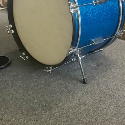 Rogers Cleveland Tower 1966 14x20 Bass Drum Blue Sparkle Glass image 2