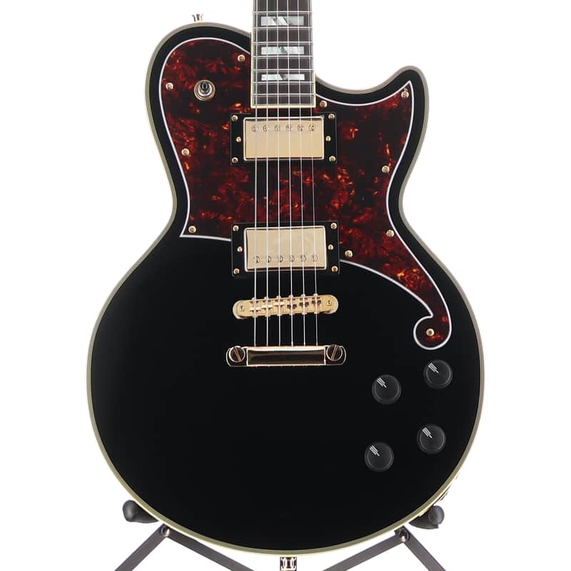 D'angelico Deluxe Atlantic - Solid Black, Expert Setup (P9) (01001) image 1