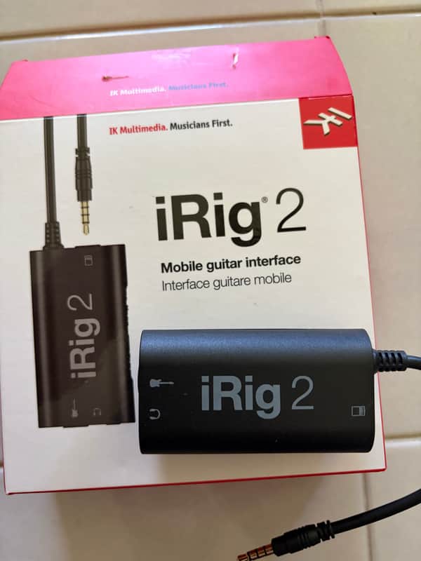 IK Multimedia iRig 2 Mobile Guitar Interface for iOS 2015 - Present Black image 1