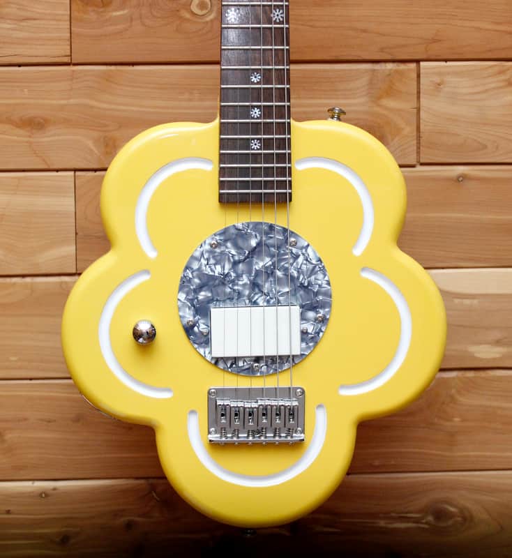 Daisy Rock Flower Yellow 3/4 Size Electric Guitar Left Handed