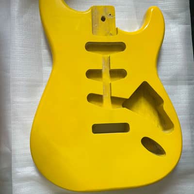 Yellow Alder Wood Guitar Stratocaster Strat Style Body image 1