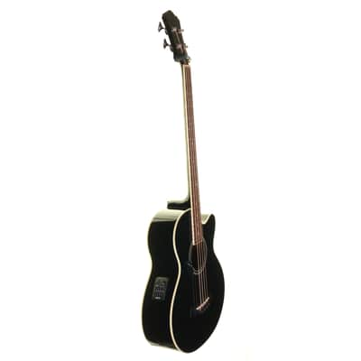 Ibanez AEB8EBK Electro-Acoustic Bass Guitar, Black image 4